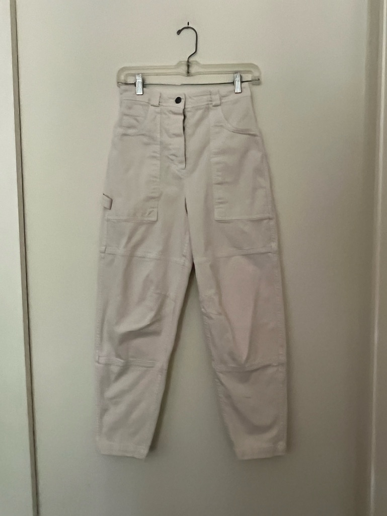 Alc Cotton Cream Utility/Cargo Casual Streetwear Pants 2